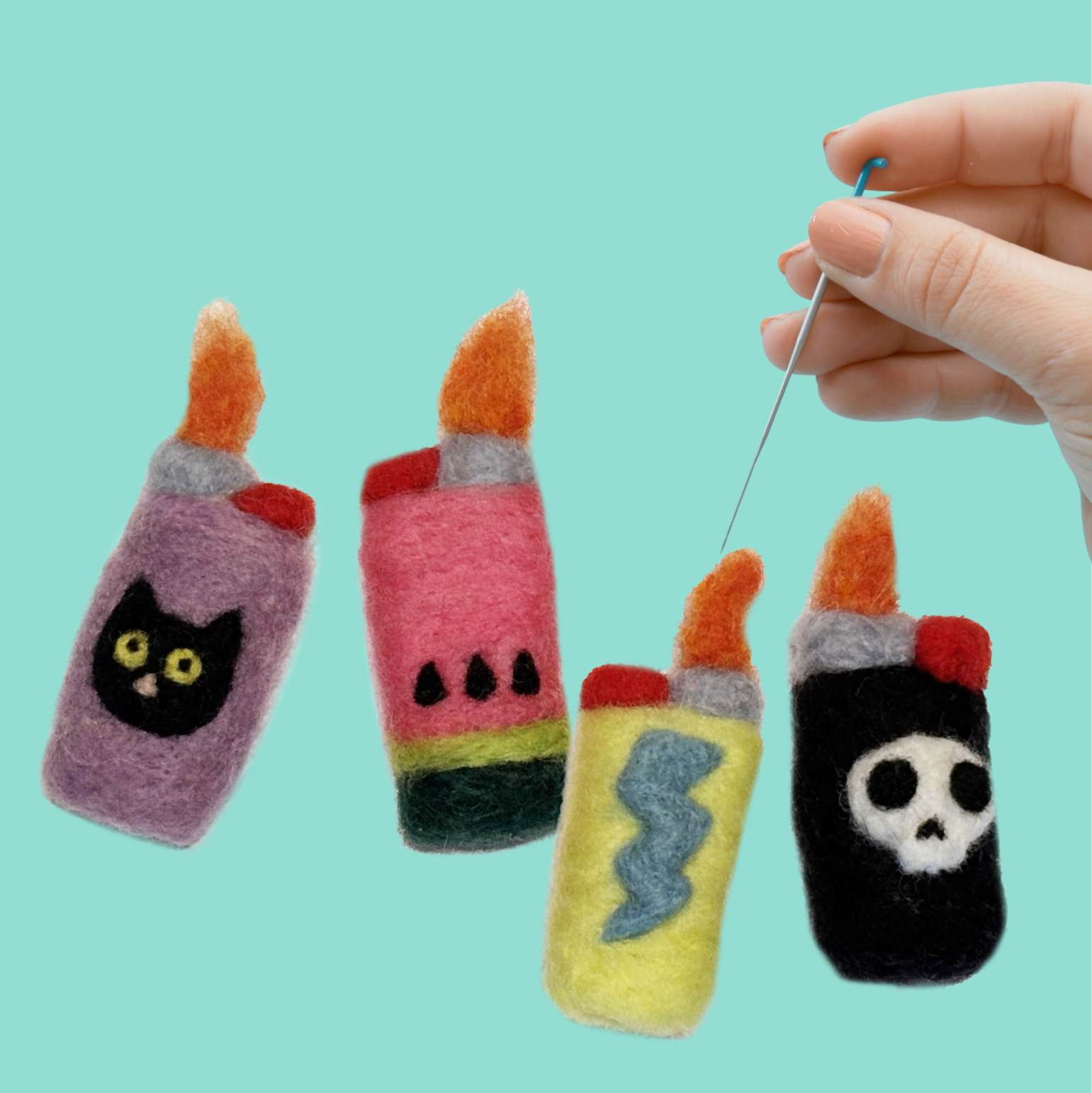Lucky Lighter Needle Felting