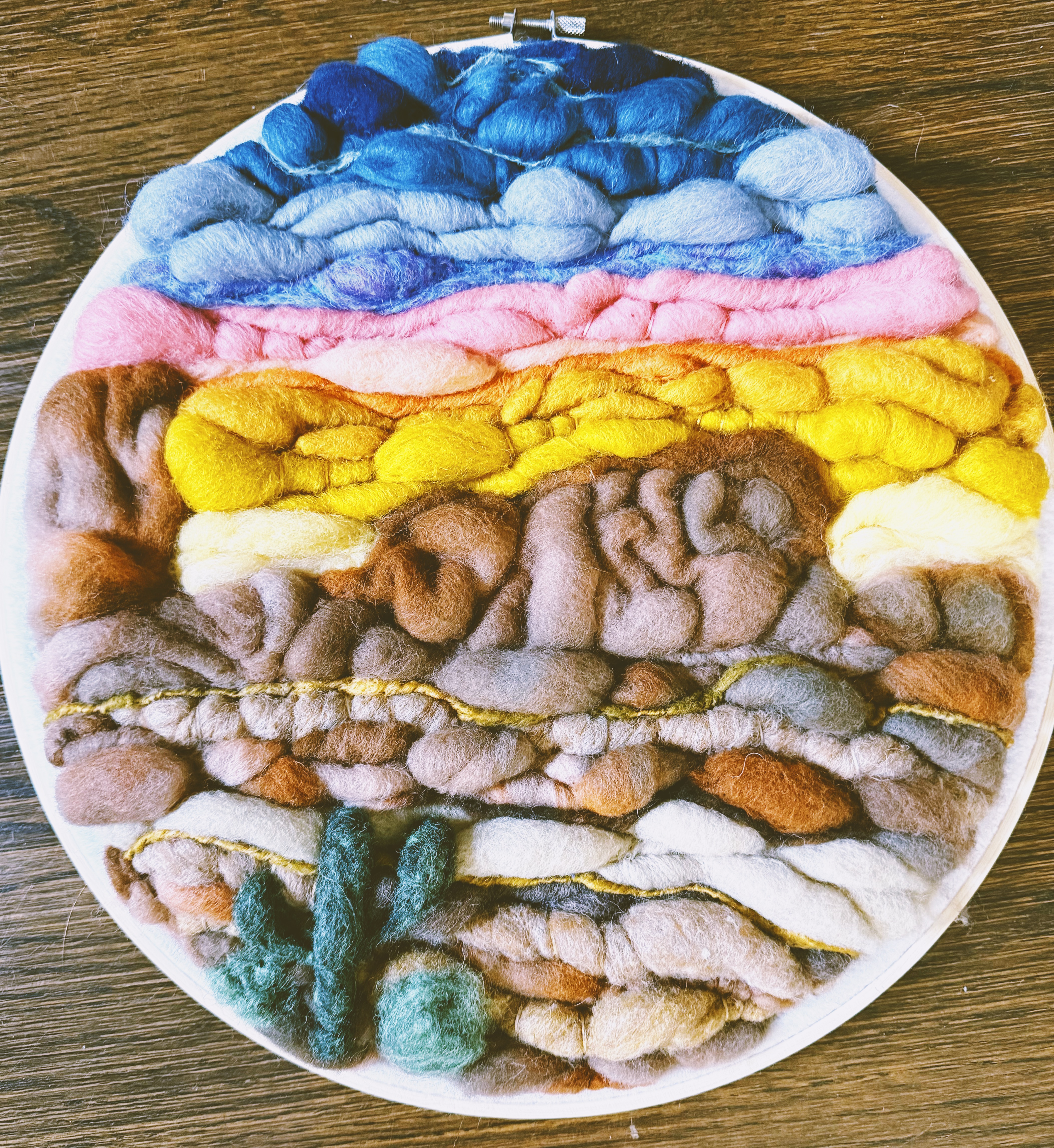 Abstract Fiber Hoop Art