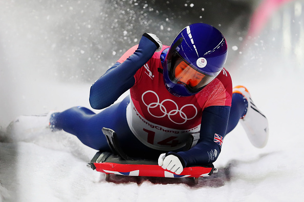 PYEONGCHANG-GUN, SOUTH KOREA - FEBRUARY 17:  Lizzy Yarnold of Great Britain reacts as she finishes her final run during the Women's Skeleton on day eight of the PyeongChang 2018 Winter Olympic Games at Olympic Sliding Centre on February 17, 2018 in Pyeongchang-gun, South Korea.  (Photo by Tom Pennington/Getty Images)