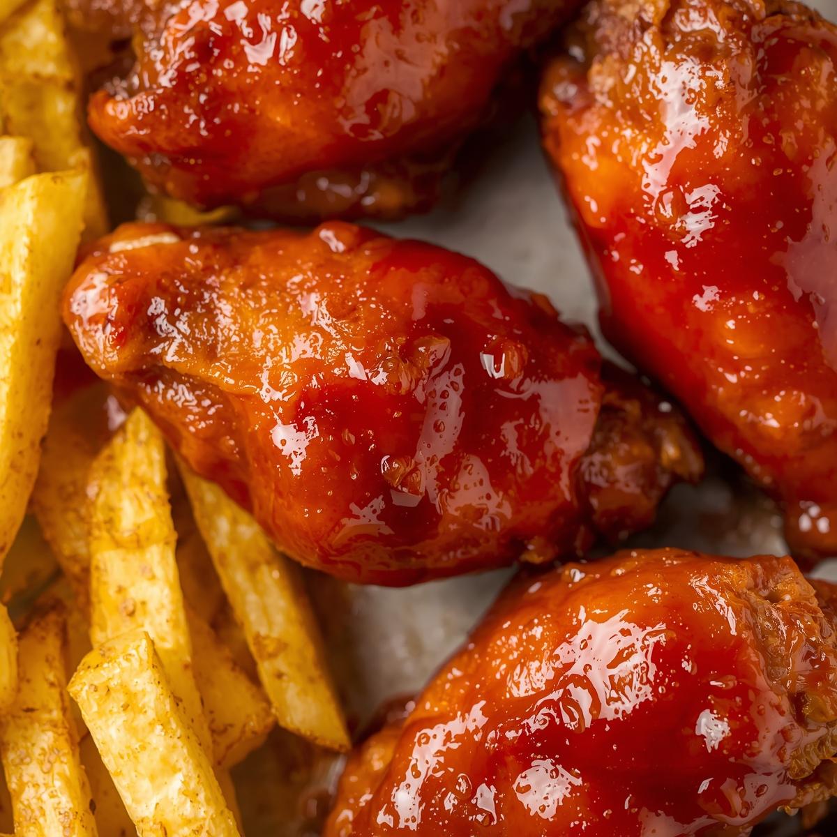 BBQ Wings with Fries