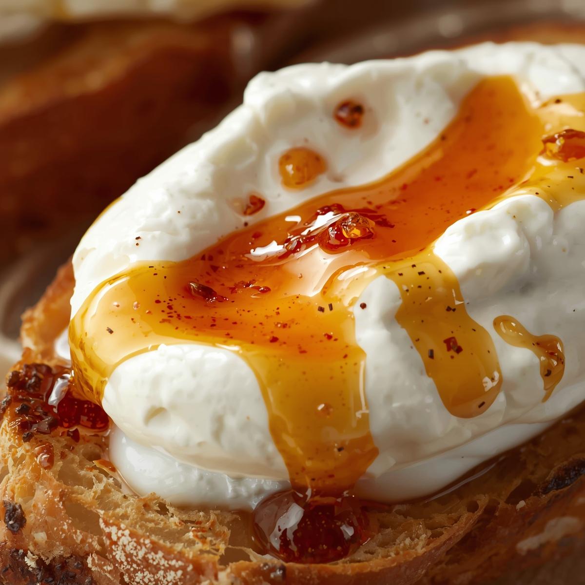 Burrata Toast with Spicy Honey