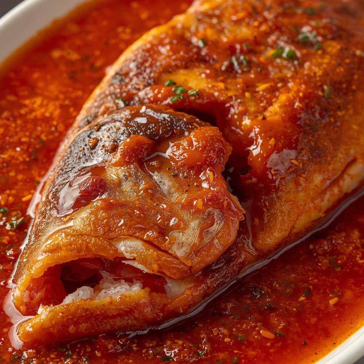 Fried Whole Fish (spicy hot sauce)