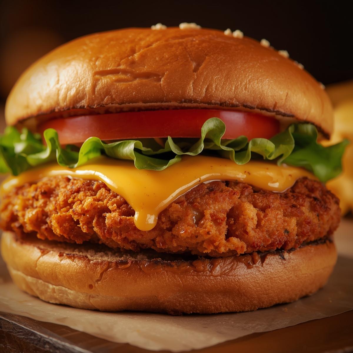 Crispy Chicken Cheese Burger