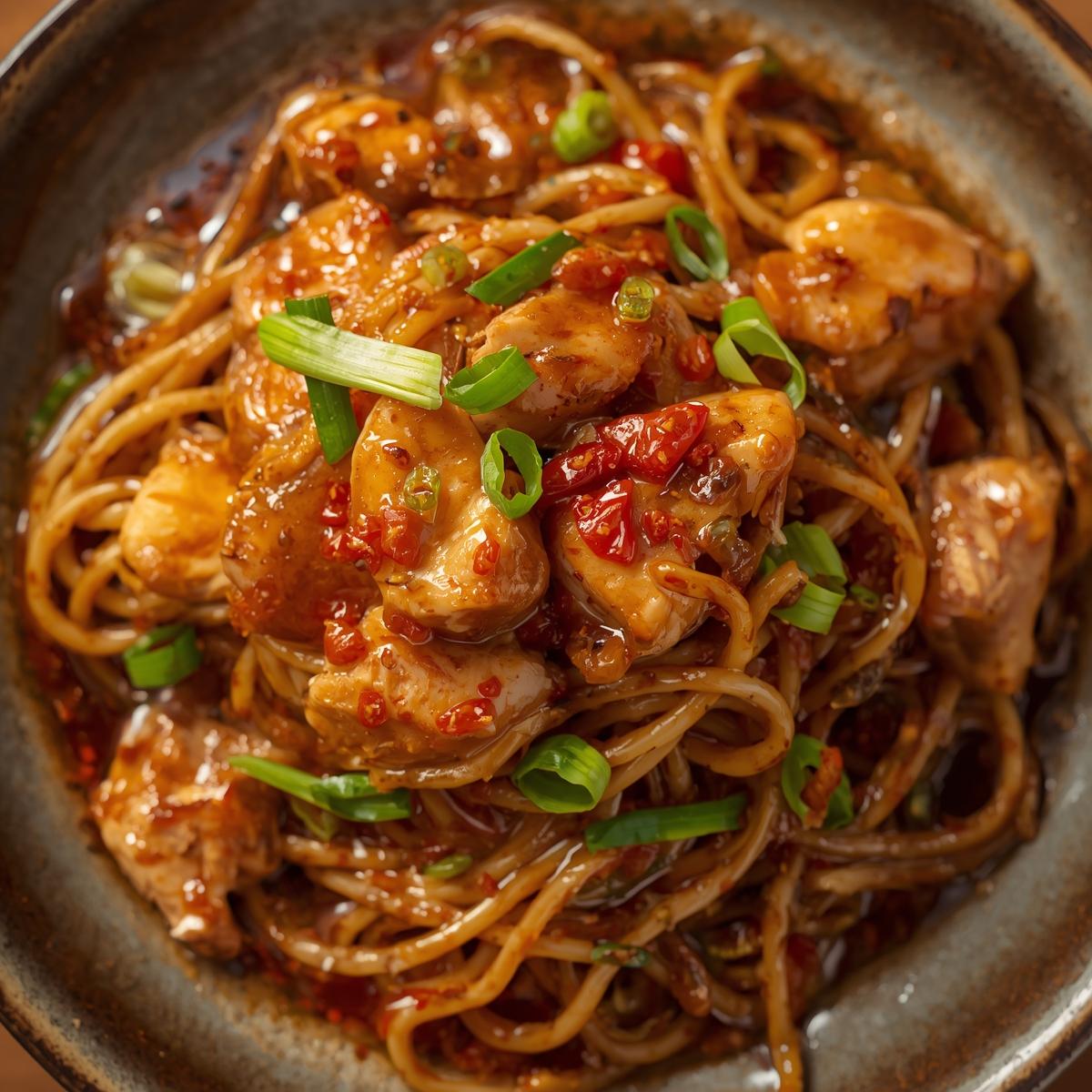 Spicy Chicken Hakka Noodles