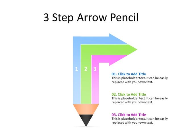 PowerPoint Slide - Step Diagram - 3 steps - Multicolor
