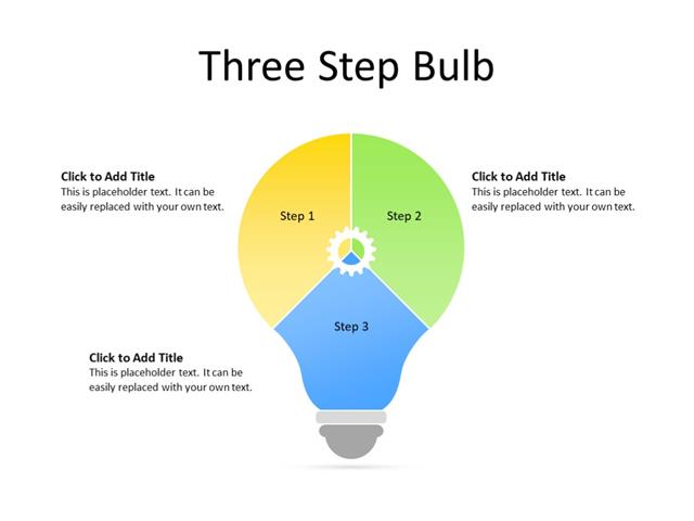 PowerPoint Slide - Steps Diagram - 3 Steps - Multicolor