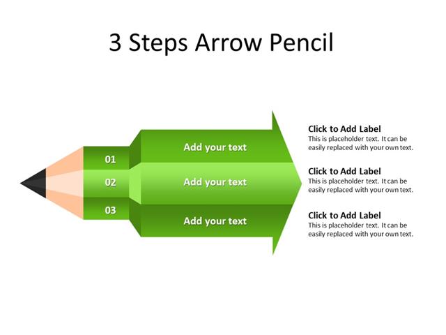 PowerPoint Slide - Steps Diagram - 3 Steps - Multicolor