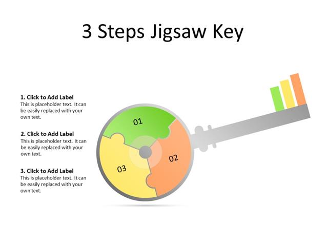 PowerPoint Slide - Steps Diagram - 3 Steps - Multicolor