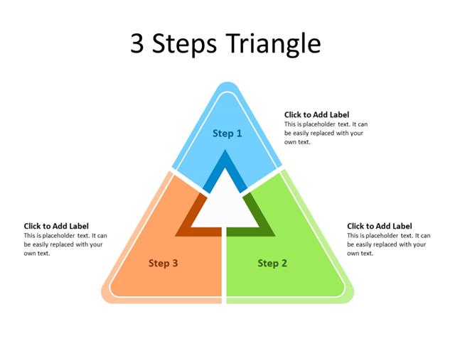 PowerPoint Slide - Steps Diagram - 3 Steps - Multicolor