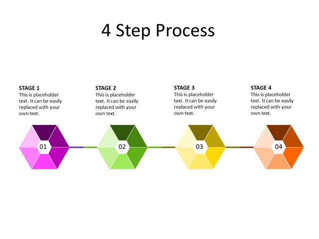 PowerPoint Slide - Steps Diagram - 4 Steps - Multicolor