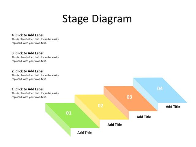 PowerPoint Slide - Steps Diagram - 4 Steps - Multicolor