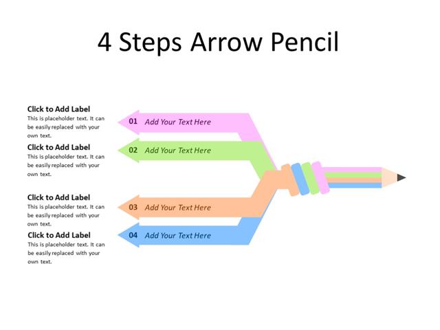 PowerPoint Slide - Steps Diagram - 4 steps - Multicolor