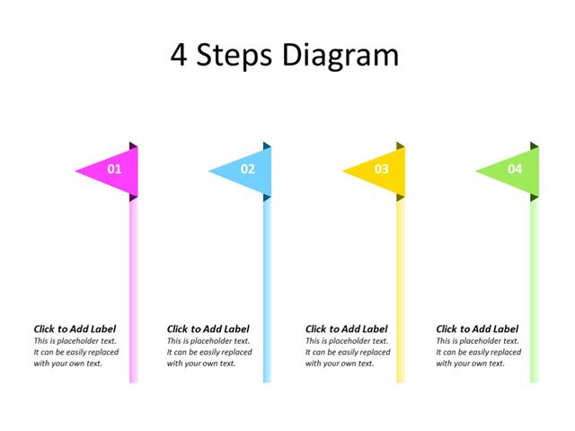 PowerPoint Slide - Steps Diagram - 4 Steps - Multicolor