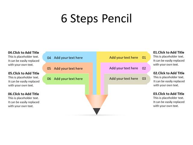 PowerPoint Slide - Steps Diagram - 6 steps - Multicolor