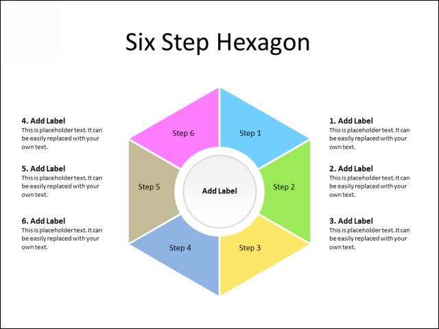 PowerPoint Slide - Steps Diagram - 6 Steps - Multicolor