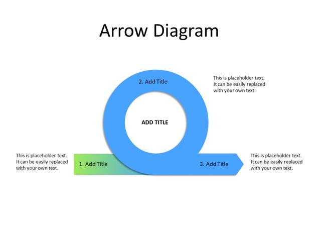 PowerPoint Slide - Arrow Diagram - 1 arrow - Multicolor
