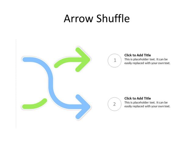 PowerPoint Slide - Arrow Diagram - 2 Arrows - Multicolor