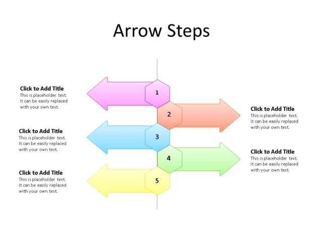 PowerPoint Slide - Steps Diagram - 5 Steps - Multicolor