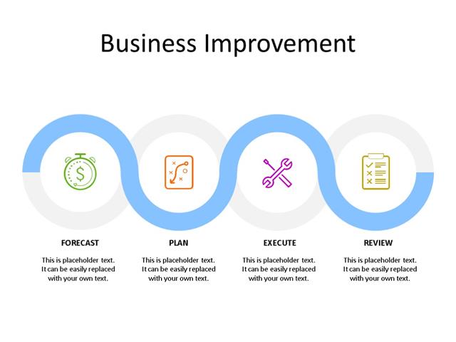 PowerPoint Slide - Process Diagram - 4 Steps - Multicolor