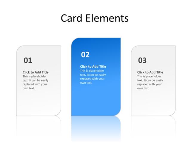 PowerPoint Slide - Carousel - 3 cards - Multicolor