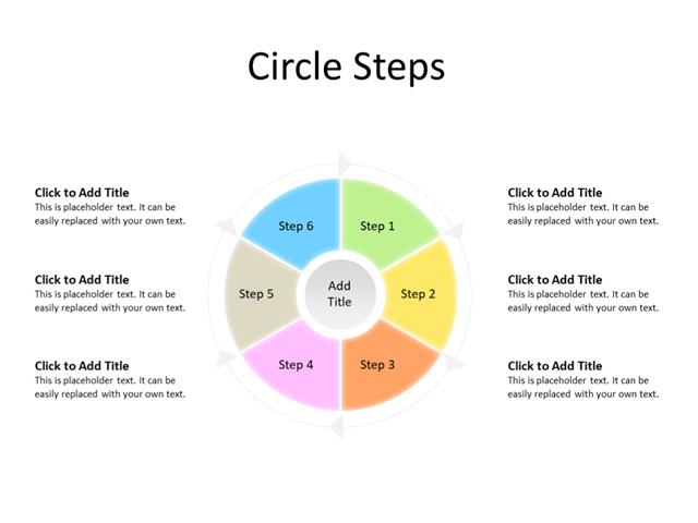PowerPoint Slide - Steps Diagram - 6 steps - Multicolor