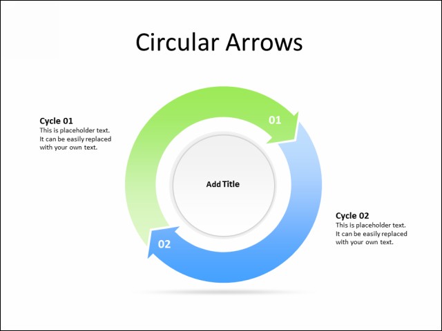 PowerPoint Slide - Arrows Diagram - 2 Arrows - Multicolor