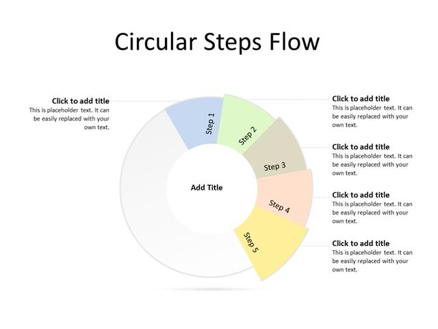PowerPoint Slide - Steps Diagram - 6 sectors - Multicolor