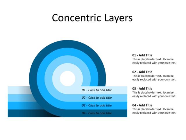 PowerPoint Slide - Circular Steps Diagram - 5 circles - Multicolor