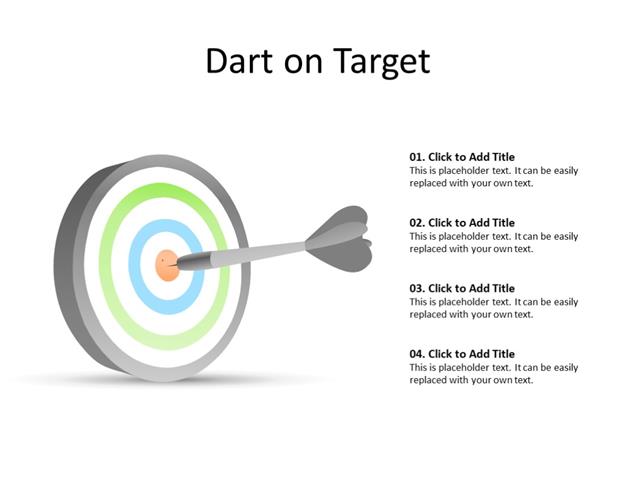 PowerPoint Slide - Dart diagram - Dart - Multicolor