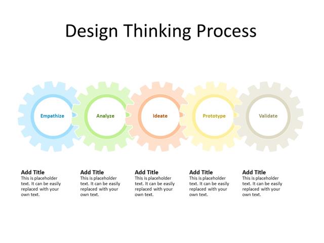 PowerPoint Slide - workflow diagram - 5 steps - Multicolor