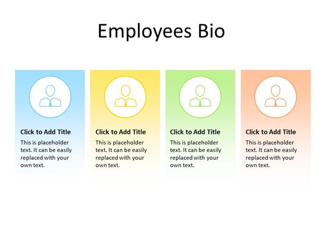 PowerPoint Slide - Org Info - 4 Bios - Multicolor