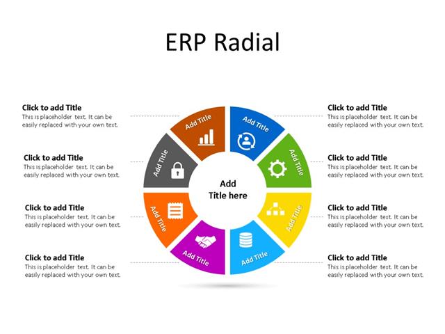 PowerPoint Slide - ERP Diagram - 8 Steps - Multicolor