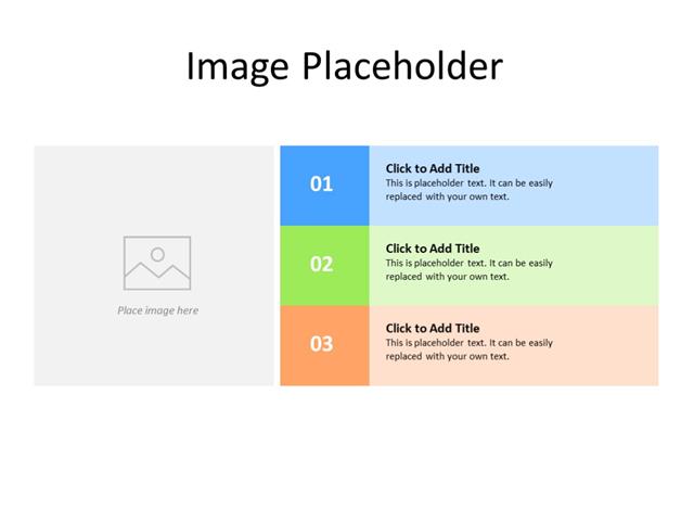 PowerPoint Slide - bullet list - 3 bullets - Multicolor