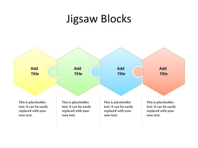 PowerPoint Slide - Puzzle Diagram - 4 Pieces - Multicolor