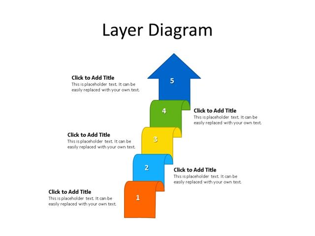 PowerPoint Slide - Arrow Diagram - 5 Steps - Multicolor