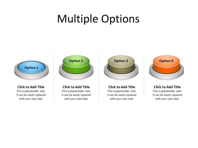 PowerPoint Slide - Multi Options - 4 options - Multicolor