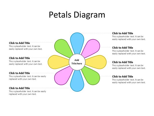 PowerPoint Slide - Petals Diagram - 8 Petals - Multicolor