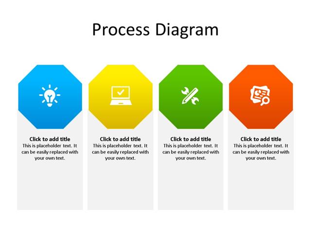 PowerPoint Slide - Process Diagram - 4 Steps - Multicolor