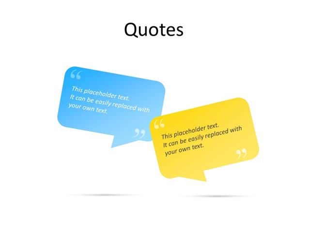 PowerPoint Slide - Quotes - 2 quotes - Multicolor