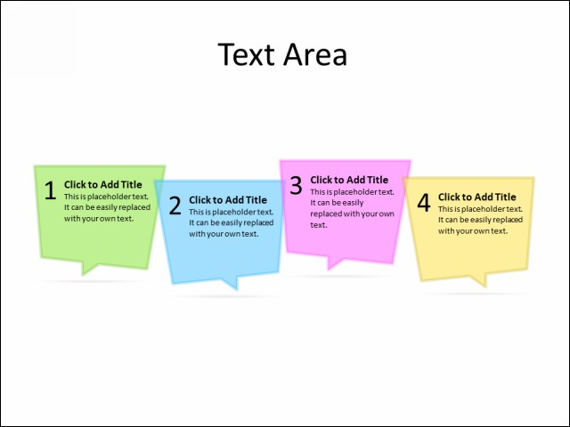 PowerPoint Slide - Text Boxes - 4 Boxes - Multicolor