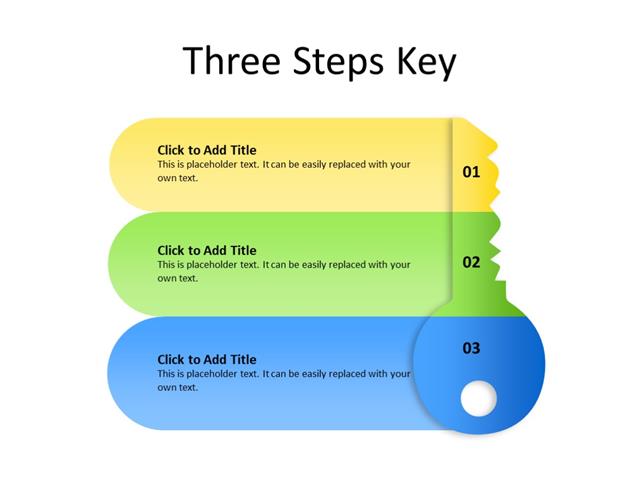 PowerPoint Slide - Stage Diagram - 3 stages - Multicolor