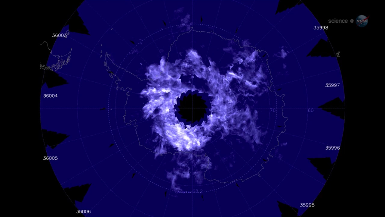 ScienceCast 128: Electric-Blue Clouds Over Antarctica episode artwork