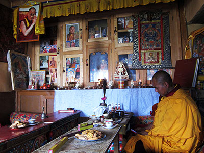 Home shrine of Karsha Lonpo, Zanskar, India