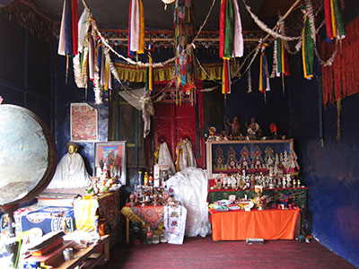 Entryway to gonkhang, Chemrey Monastery, Ladakh, India