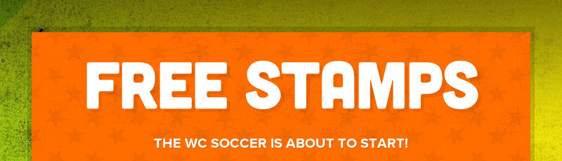 FREE STAMPS  THE WC SOCCER IS ABOUT TO START!
