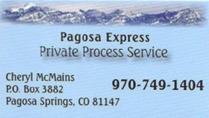 Pagosa Express Private Process Service