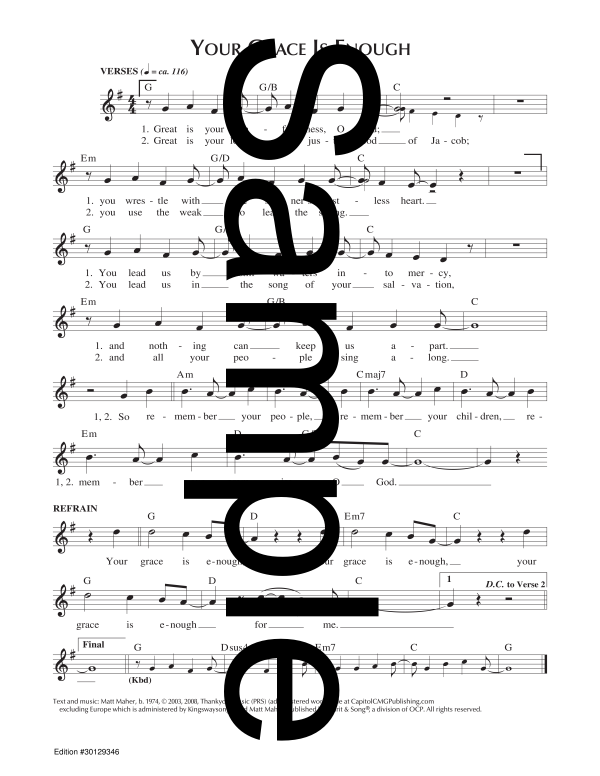 Your Grace Is Enough by Matt Maher OCP