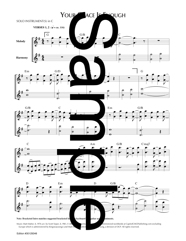 Your Grace Is Enough by Matt Maher OCP