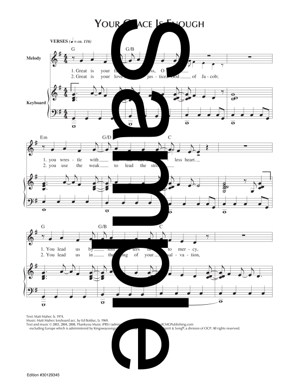 Your Grace Is Enough by Matt Maher OCP