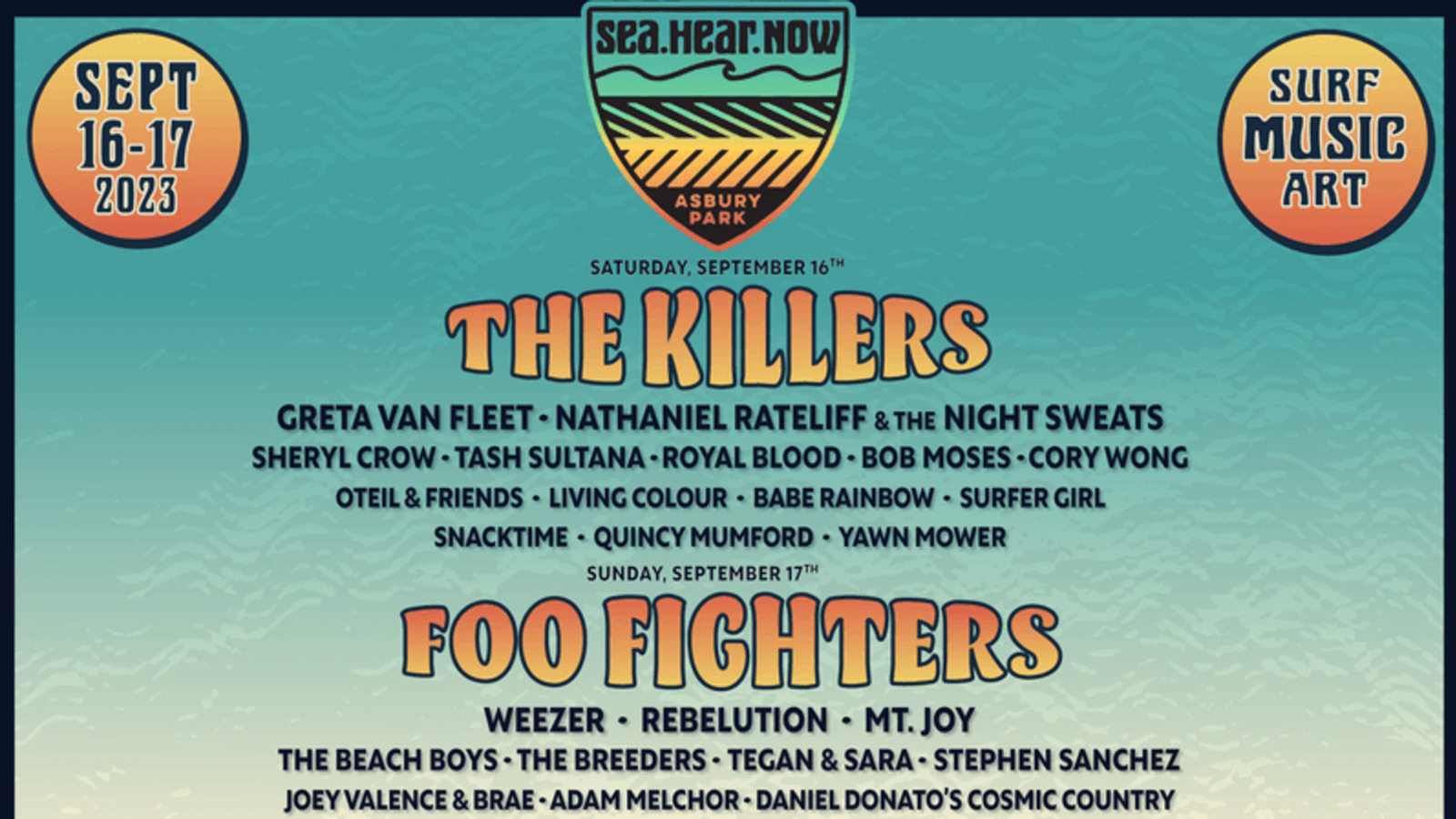 Sep 16, 2023 Sea.Hear.Now Festival 2023 at Asbury Park Oceanfront